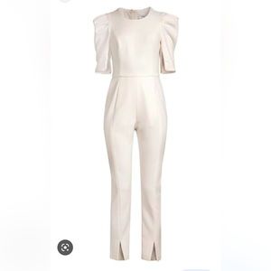 Black Halo jumpsuit, ivory